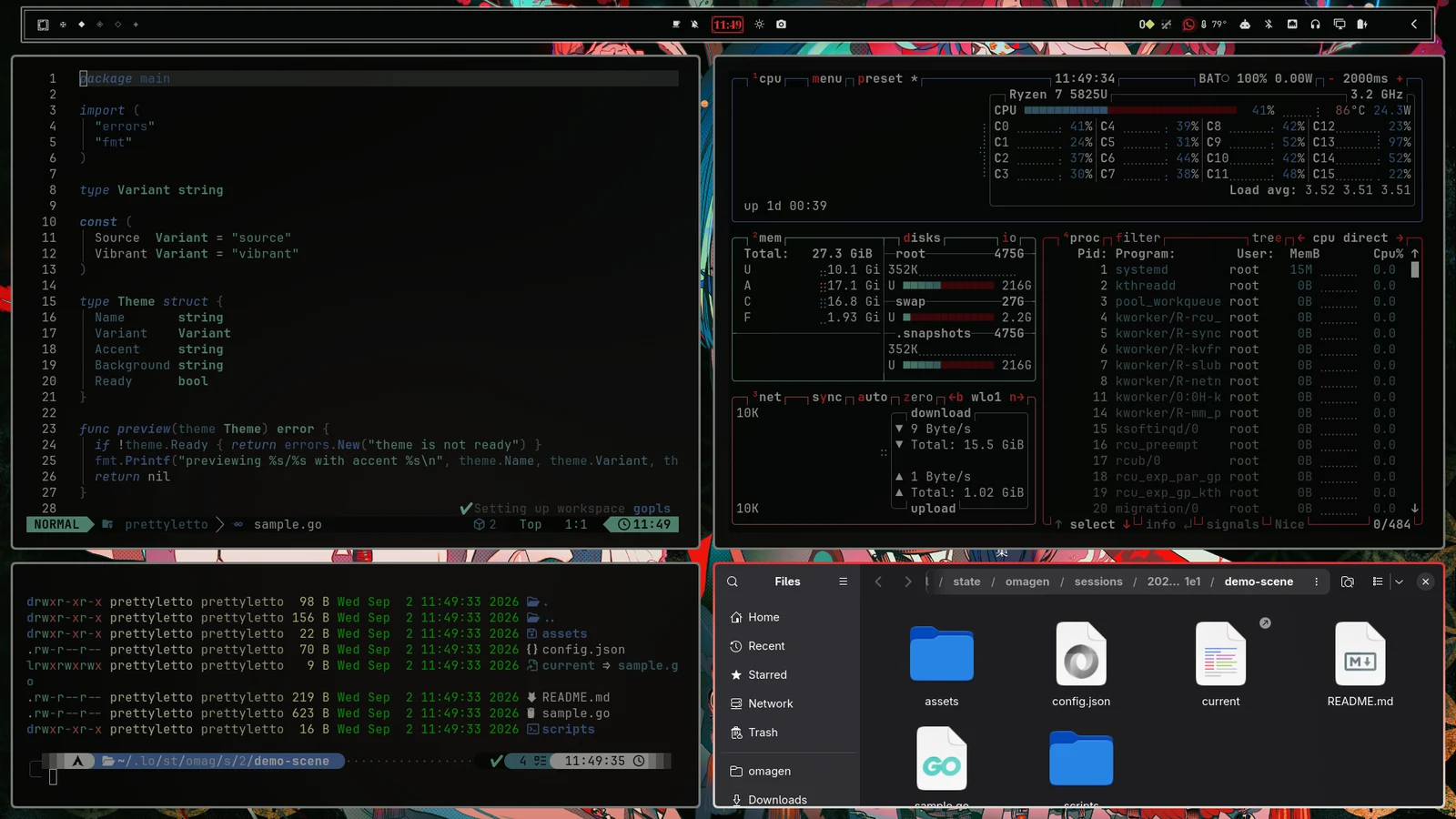 Gothic generated desktop preview